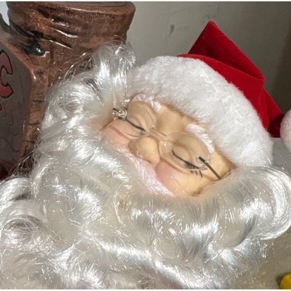 Telco Sleeping Santa Claus by a Tree With Dec 26 Sign 10" Tall 1989 Vintage READ - Picture 6 of 10